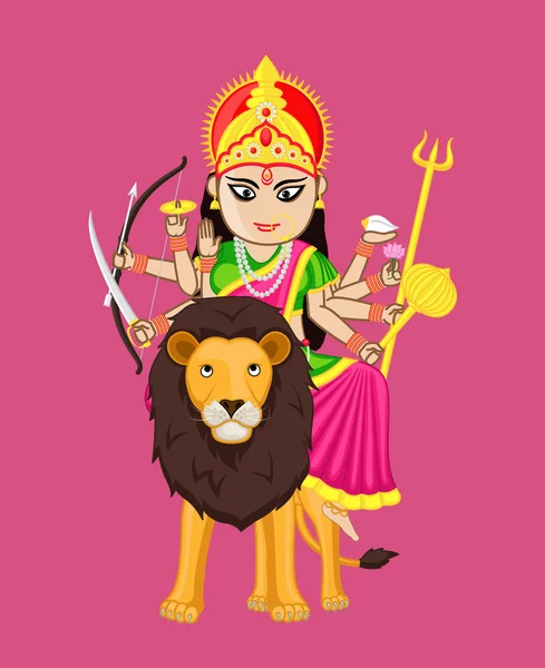 Durga Mata Vector — Stock Vector