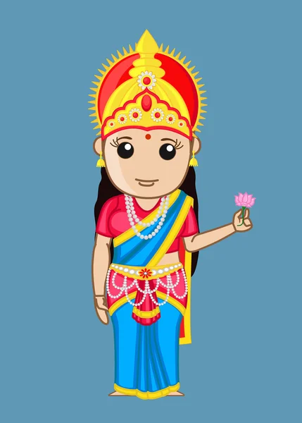 Бхарат Мата - индийская богиня — стоковый вектор