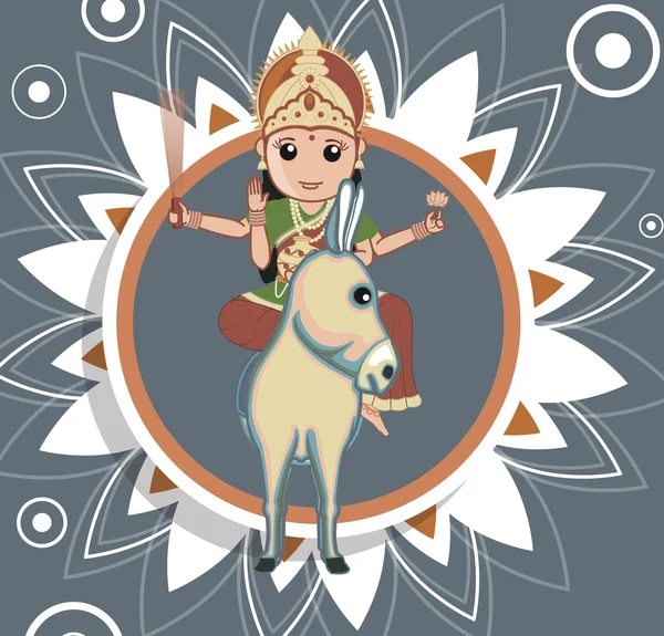 Sheetla Mata - Indian Goddess — Wektor stockowy