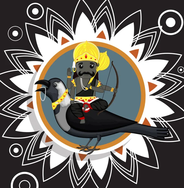 Indischer Gott des Todes - shani dev — Stockvektor