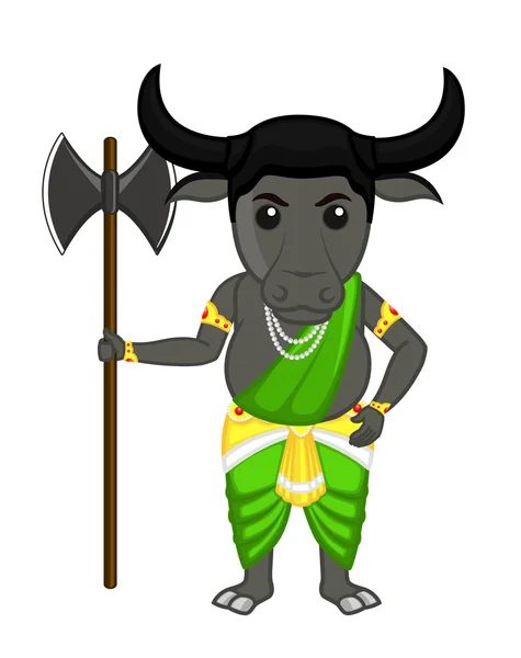 Buffalo - Hindu Mythological God — Stok Vektör