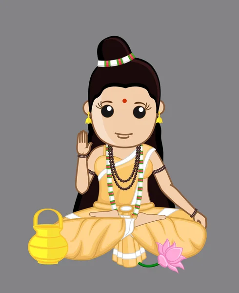 Female Hindu Brahmin - Blessing — Stockový vektor