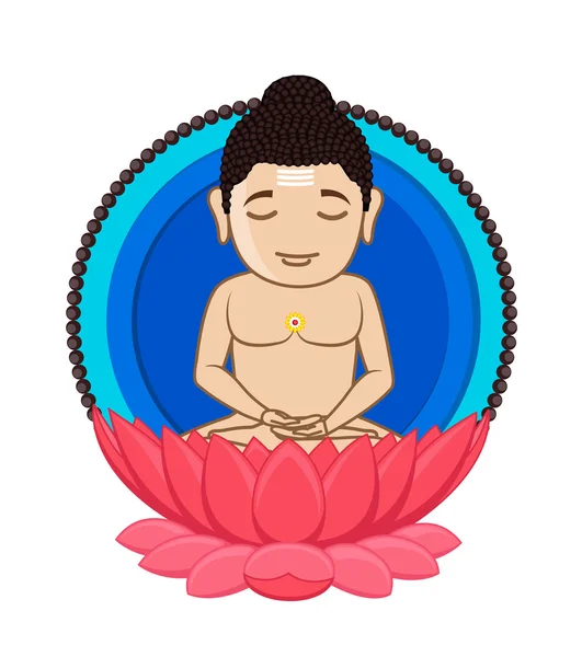 Seigneur Mahavira - Dieu Saint indien — Image vectorielle