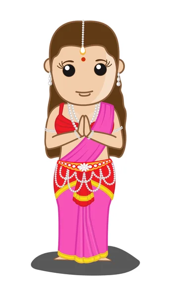 Traditional Hindu Mythological Woman — Stock Vector