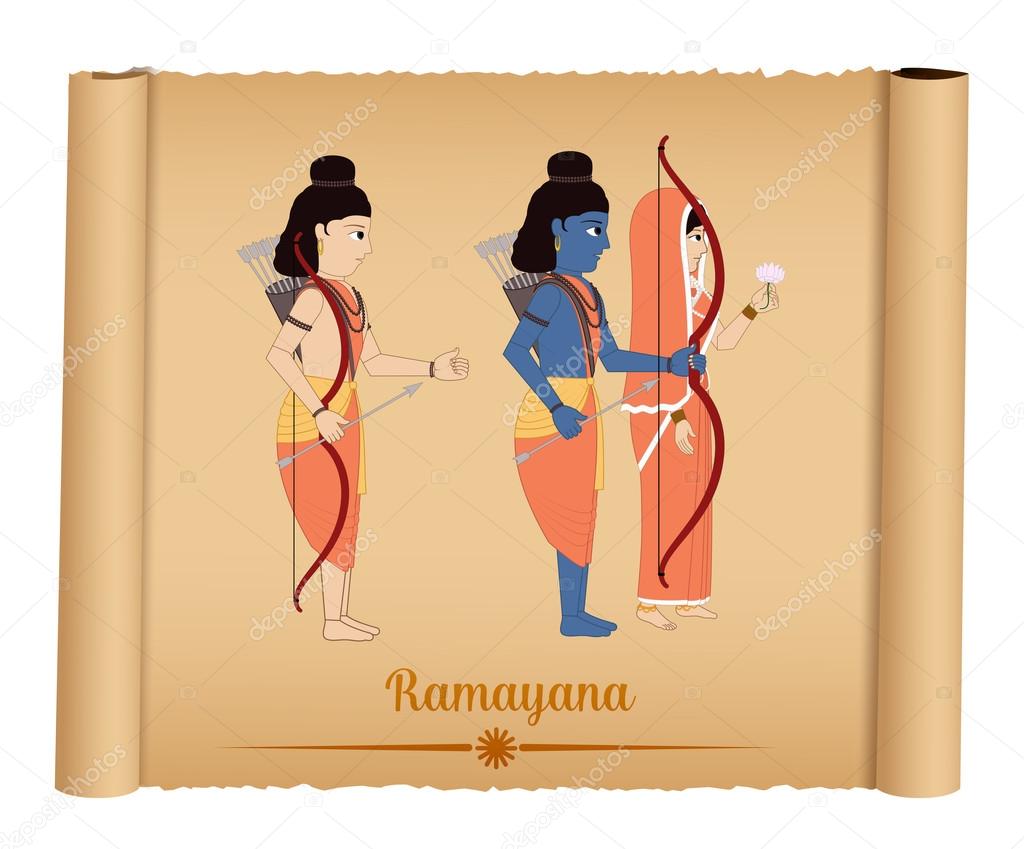 Ramayana - Shri Rama with Sita and Laxmana