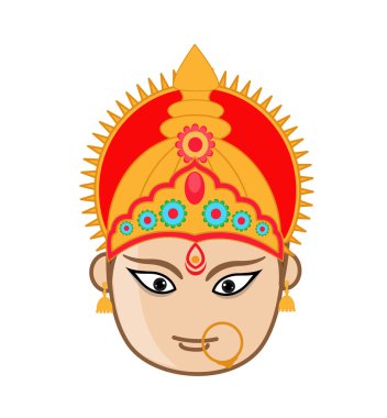 Durga Mata Face - Hindu Mythological Character