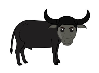 Funny Cartoon Buffalo