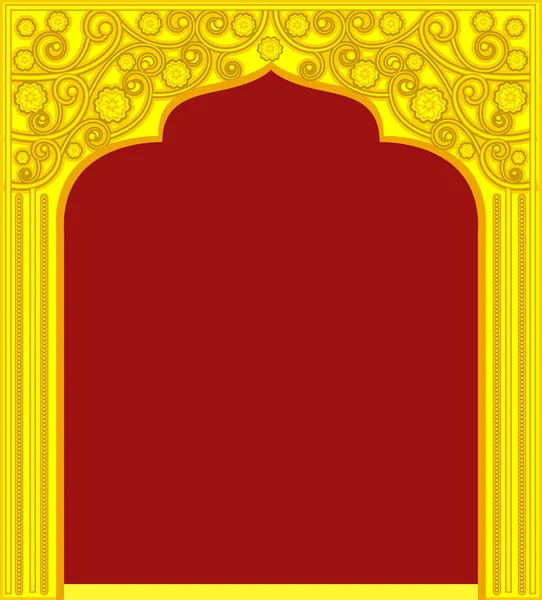 Golden Royal Door Frame — Stock Vector