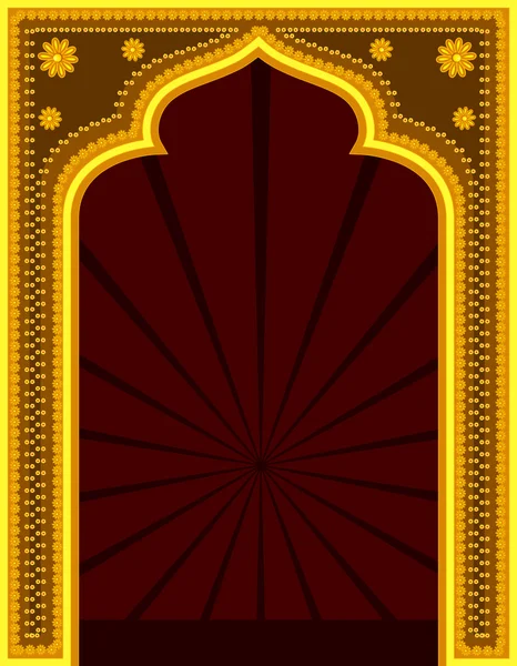 Golden Mythological Retro Frame — Stock Vector