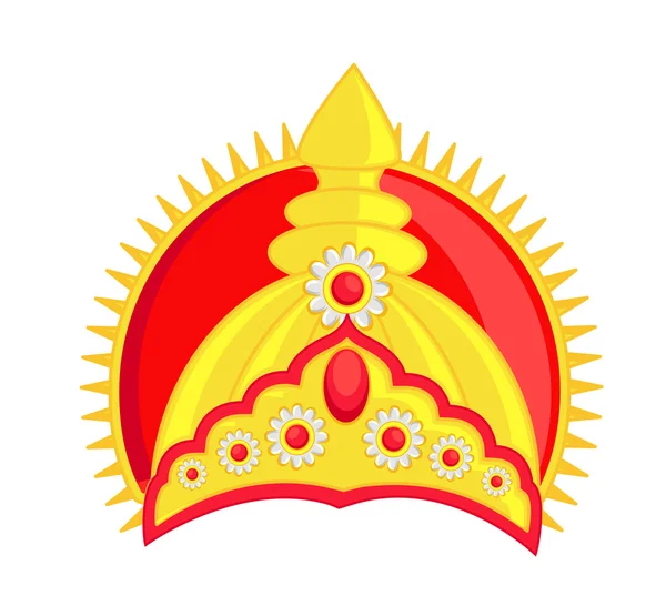 Hindu Golden God's Crown — Stock Vector