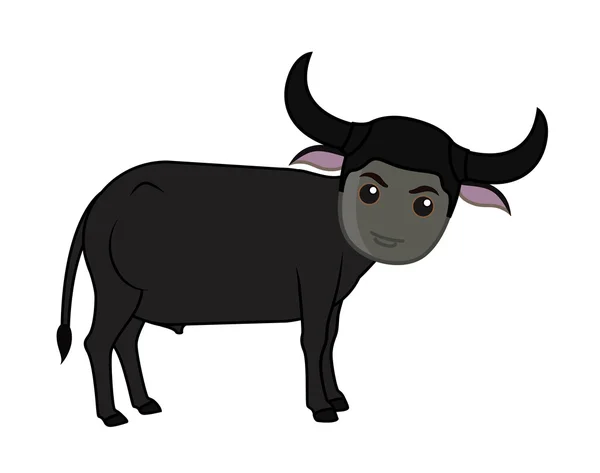 Funny Buffalo Character — Stock Vector