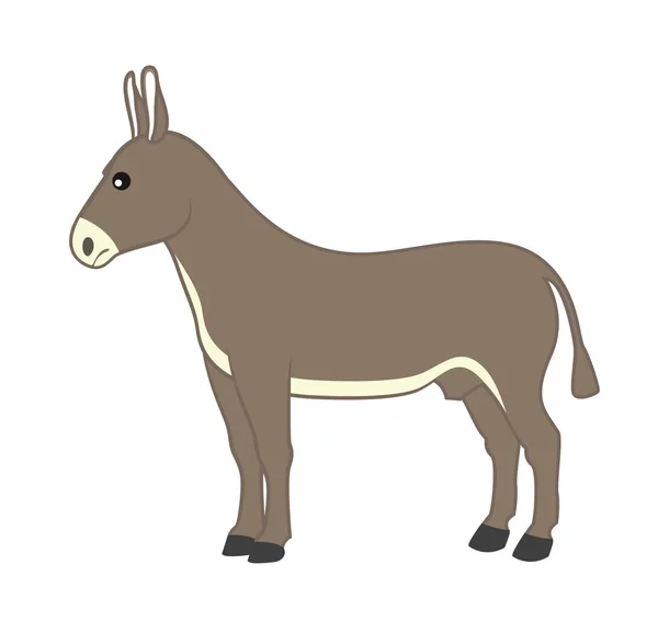 Cartoon Wild Donkey — 스톡 벡터