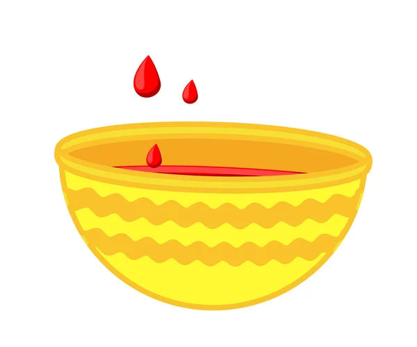 Royal Bowl Vector Filled with Blood — Stok Vektör