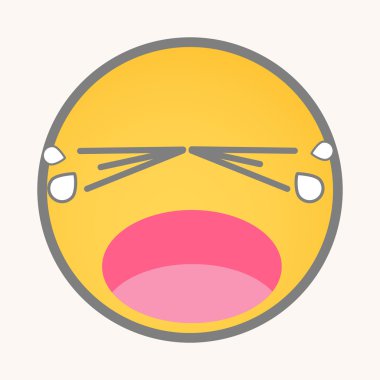 Cry - Cartoon Smiley Vector Face