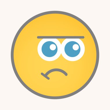 Dejection - Cartoon Smiley Vector Face
