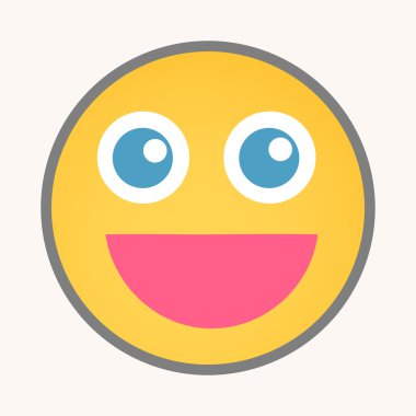 Joyful - Cartoon Smiley Vector Face