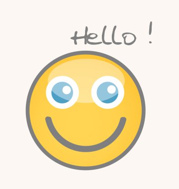 Curious - Cartoon Smiley Vector Face