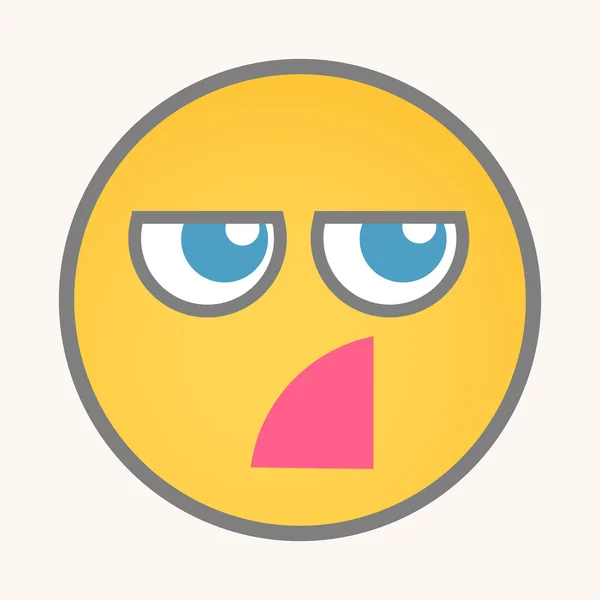 Disappointed - Cartoon Smiley Vector Face — 스톡 벡터