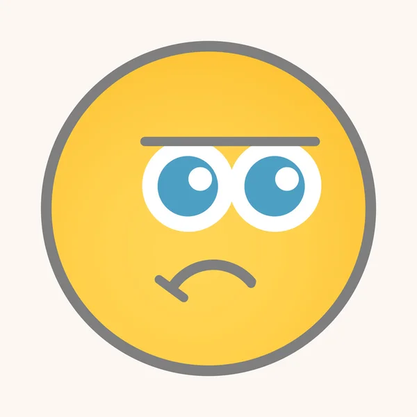 Dejection - Cartoon Smiley Vector Face — ストックベクタ