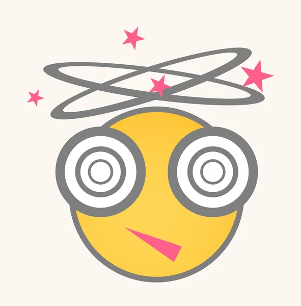 Hangover - Cartoon Smiley Vector Face — Wektor stockowy