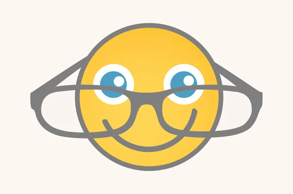 Eyewear - Cartoon Smiley Vector Face — ストックベクタ