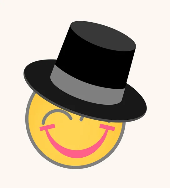 Happy Gentleman - Cartoon Smiley Vector Face — Stockvector