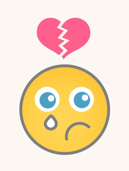 Hurt - Cartoon Smiley Vector Face — ストックベクタ