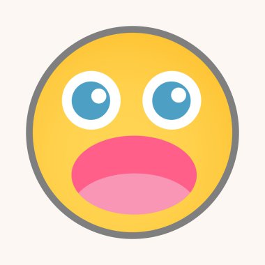 Scared - Cartoon Smiley Vector Face