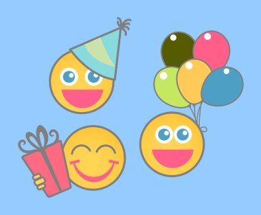 Party Celebration - Cartoon Smiley Set