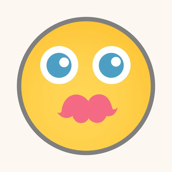 Kissing - Cartoon Smiley Vector Face — Stock Vector