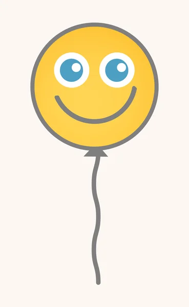 Ballon - Cartoon Smiley Vektorgesicht — Stockvektor