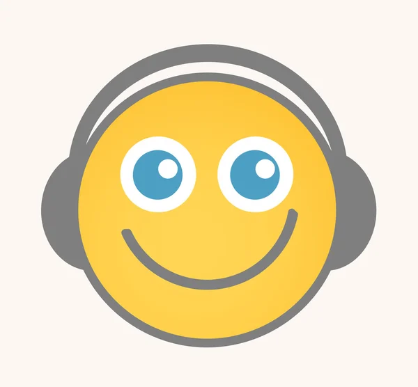 Развлечения - Cartoon Smiley Vector Face — стоковый вектор