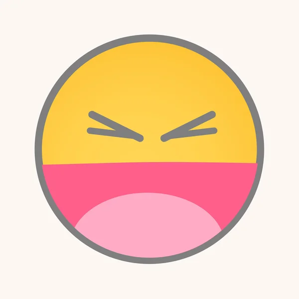 Betrayal - Cartoon Smiley Vector Face — Stok Vektör