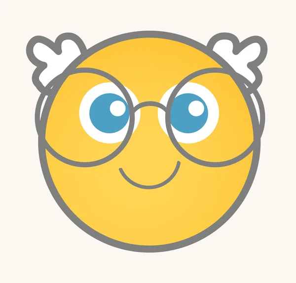 Cuteness - Cartoon Smiley Vector Face — Stock Vector