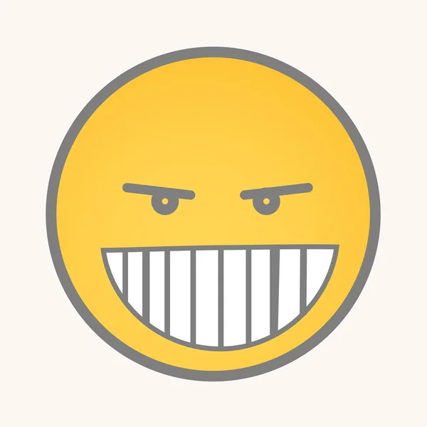 Clever - Cartoon Smiley Vector Face — ストックベクタ
