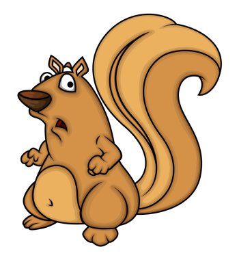 Surprised Squirrel Character