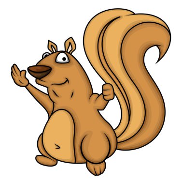 Cartoon Squirrel Vector Illustration