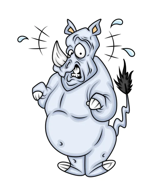 Scared Rhinoceros — Stockvector