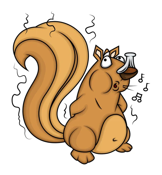 Śmieszne kreskówka wiewiórka — Wektor stockowy