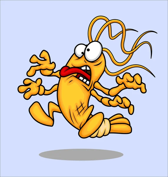 Shocked Cartoon Shrimp Stock Illustration