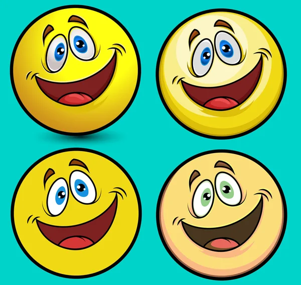 Vector de bola Smiley — Vector de stock