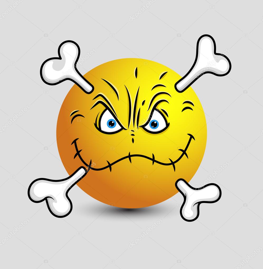 Image vectorielle Halloween en colère cousu lèvres crâne souriant par  ©baavli - 98039760, image size:997x1023