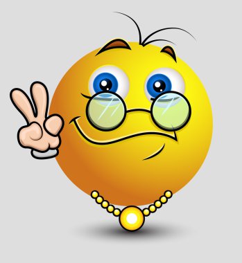 Zengin Smiley işareti kazanan ile çizgi film