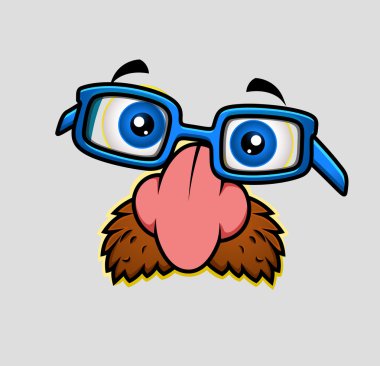 Komik komik kılık karikatür maskesi