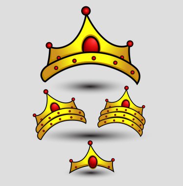 Dekor altın Kral kron vektör