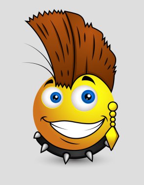 Punk Pop yıldızı Emoji Smiley ifade