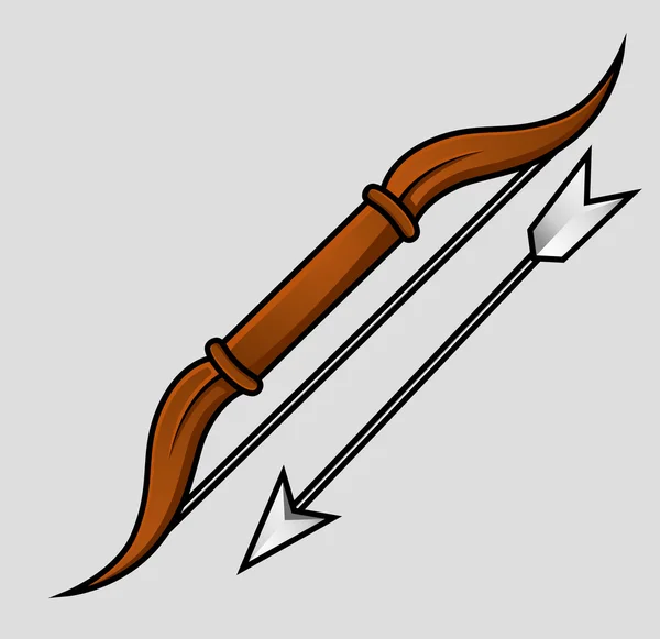 Bow with Arrow Vector — Stock Vector