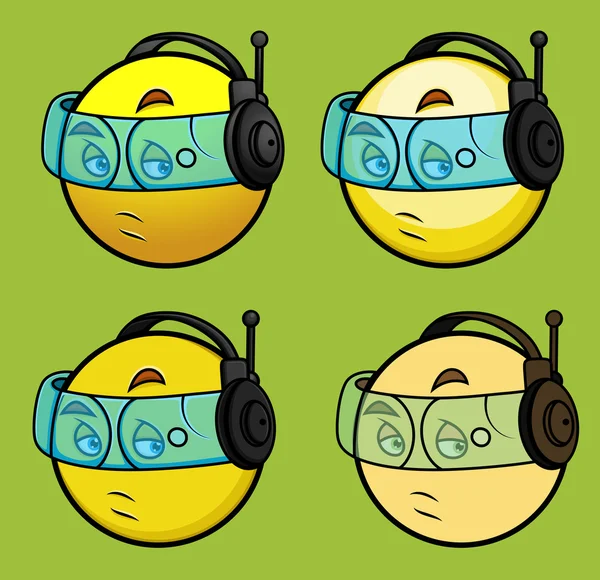 Salut Tech Spy Smiley Set — Image vectorielle