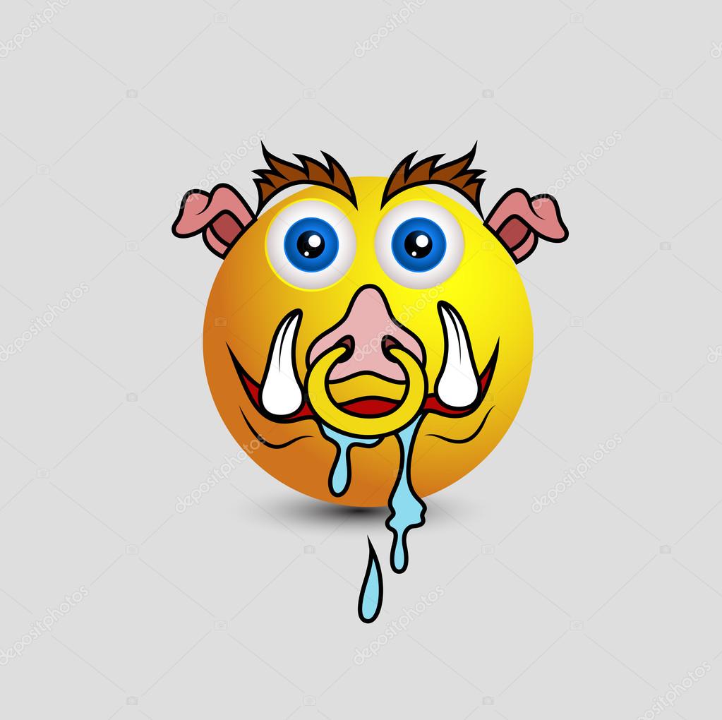 Comic Wild Boar Smiley Stock Vector Image by ©baavli #98041868 Comic Wild Boar Smiley Stock Vector Image by ©baavli #98041868