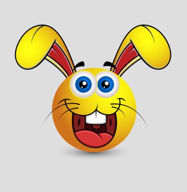 Komik gülen tavşan Smiley